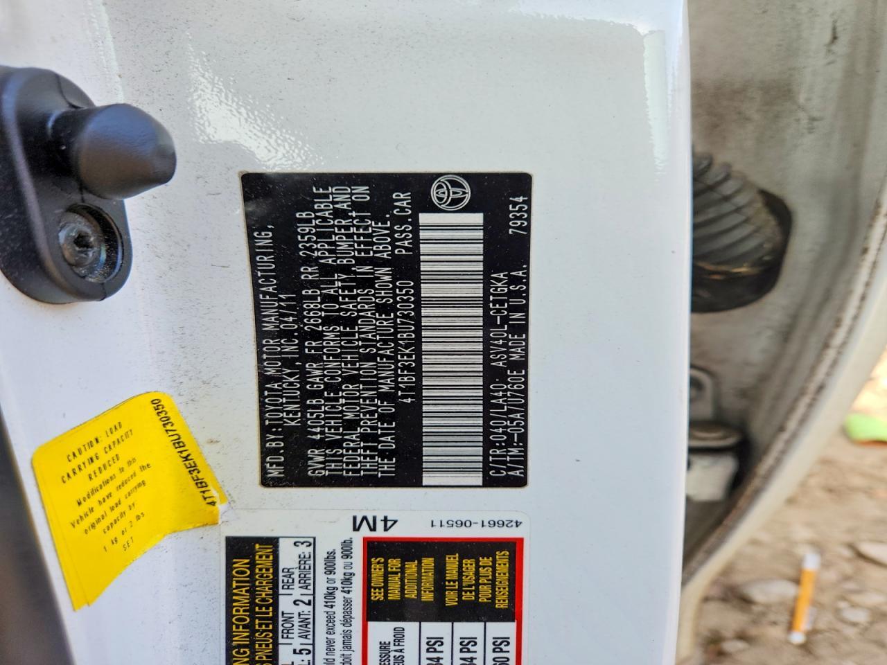 2011 Toyota Camry Base