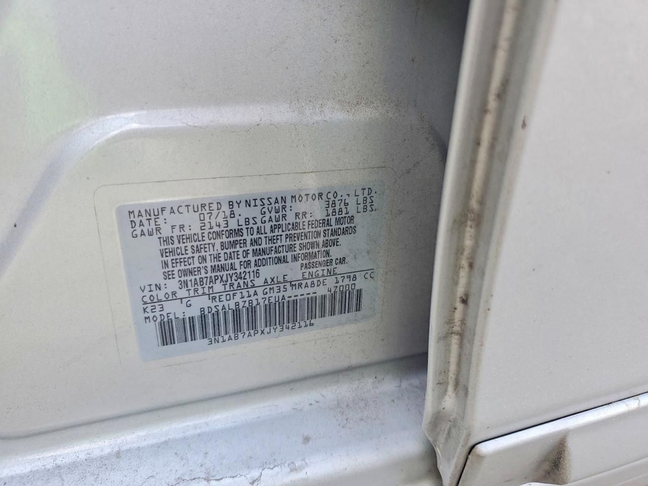 2018 Nissan Sentra s