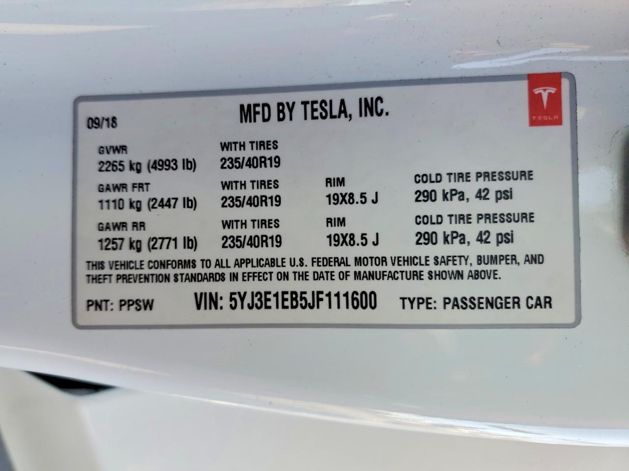 2018 Tesla Model 3