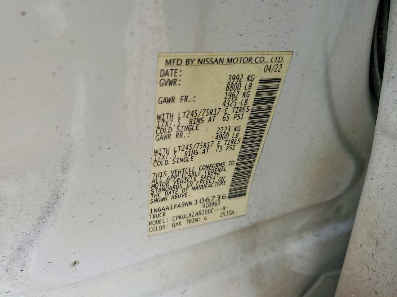 2022 Nissan Titan xd s