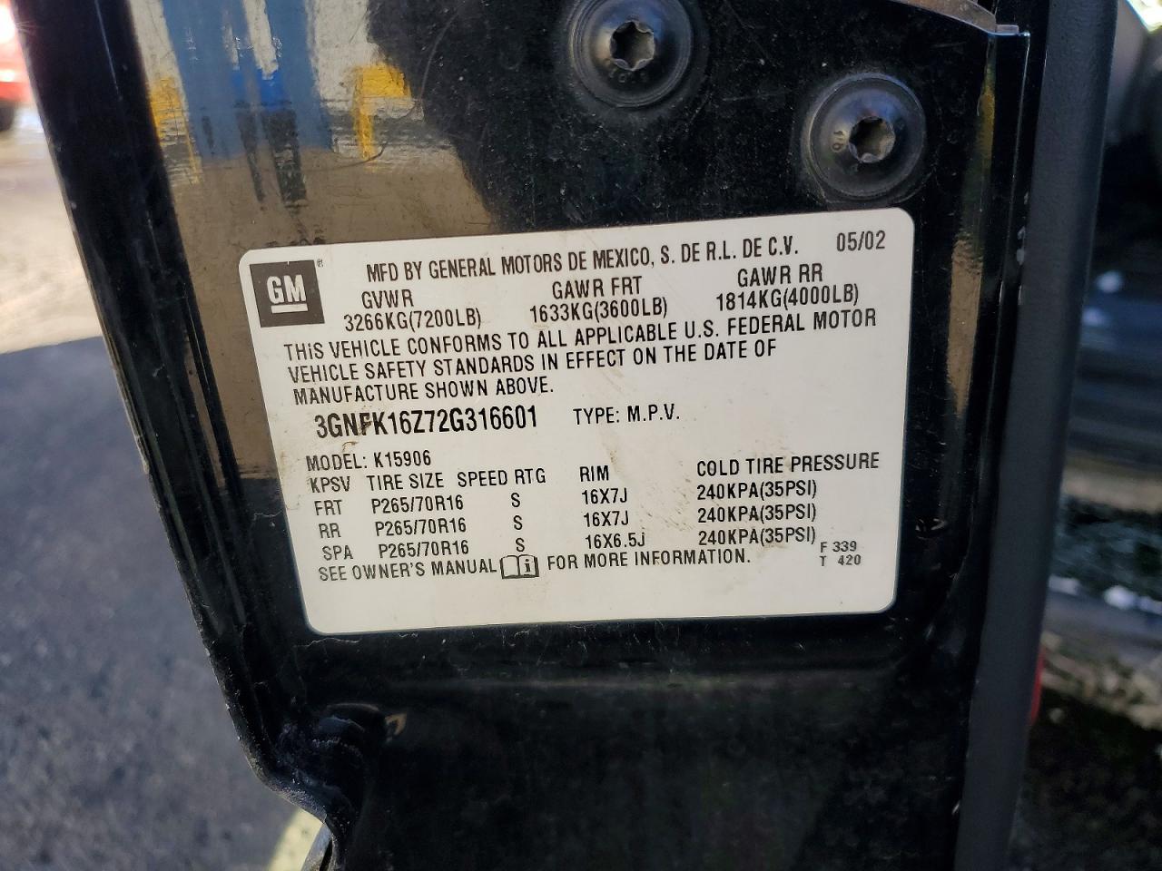 2002 Chevrolet Suburban K1500