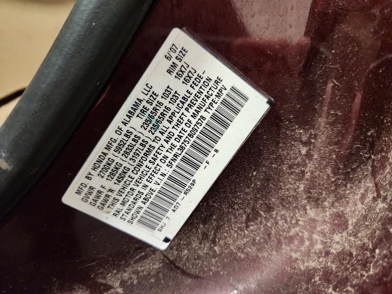 2007 Honda Odyssey exl