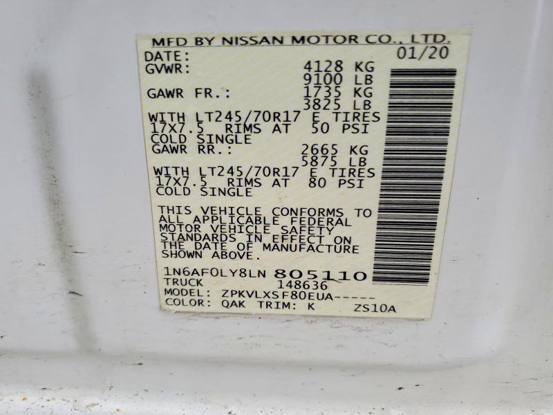 2020 Nissan NV 2500 SV Delivery Van