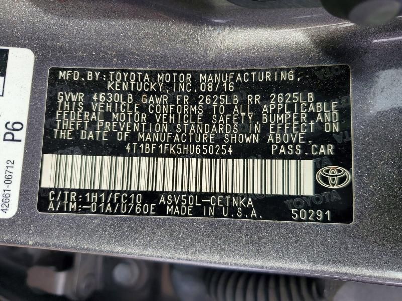 2017 Toyota Camry le