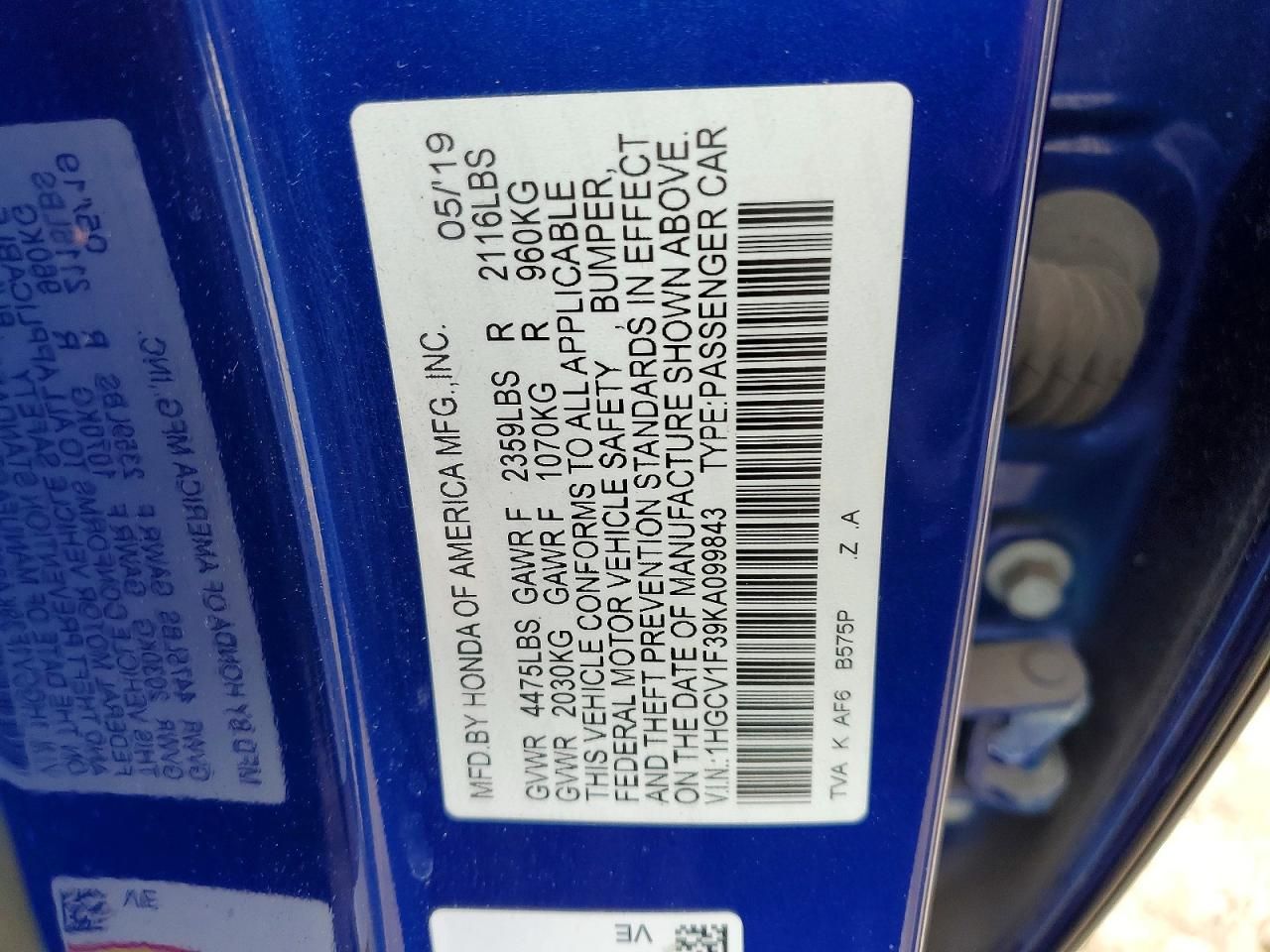 2019 Honda Accord Sport