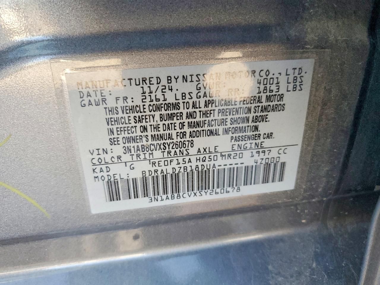 2025 Nissan Sentra sv