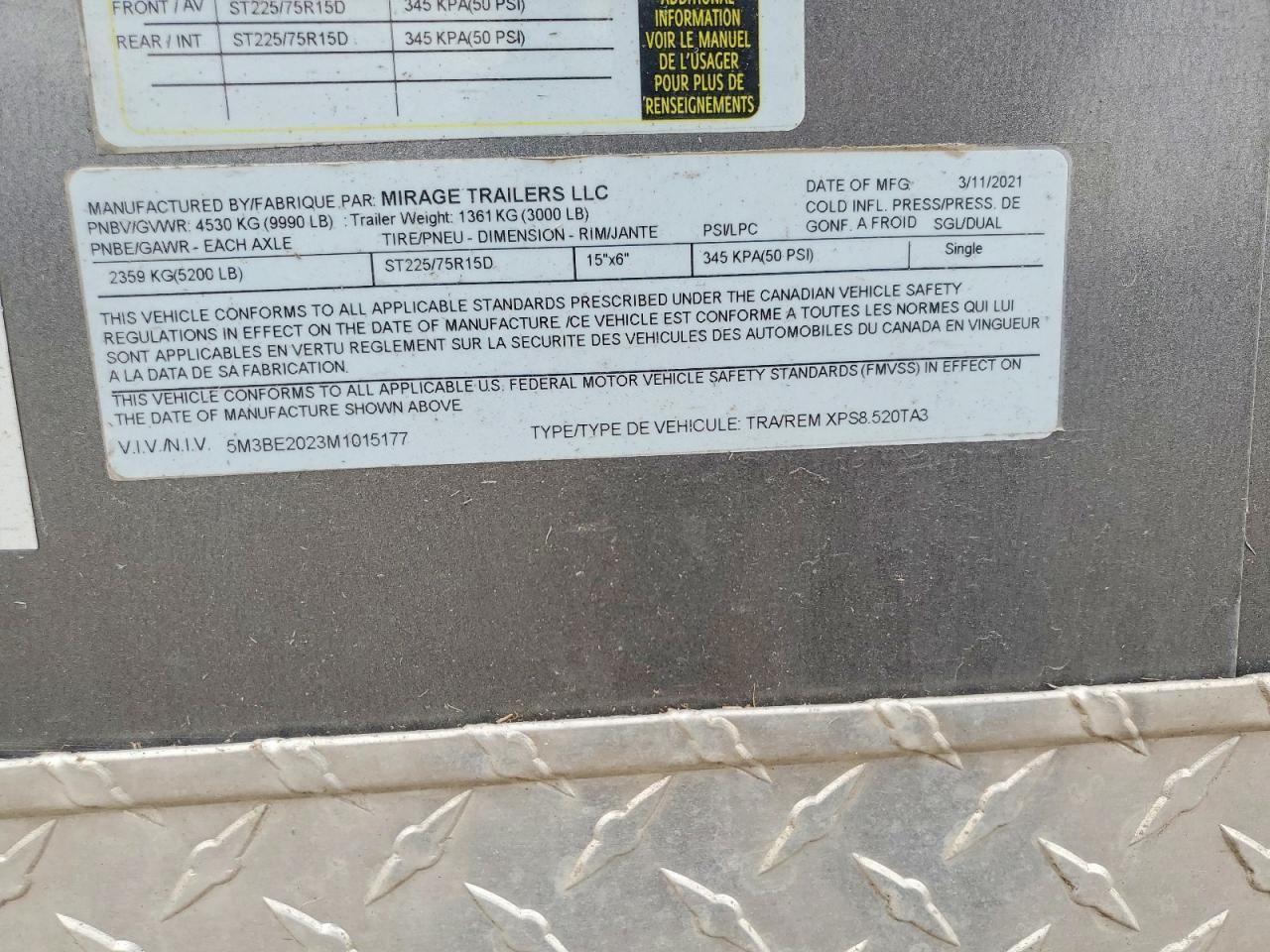 2021 Mirage Side x Sid-enclosed Cargo Trailer