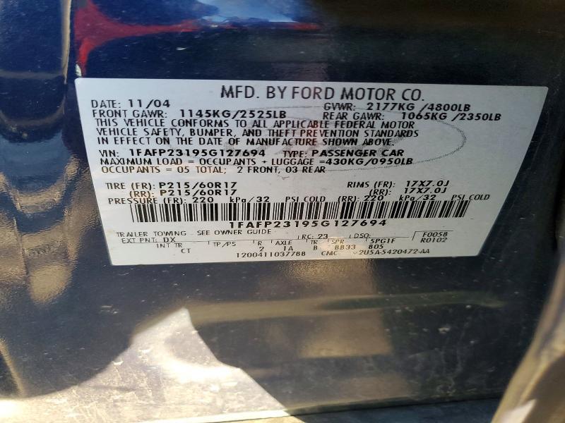 2005 Ford Five Hundred se