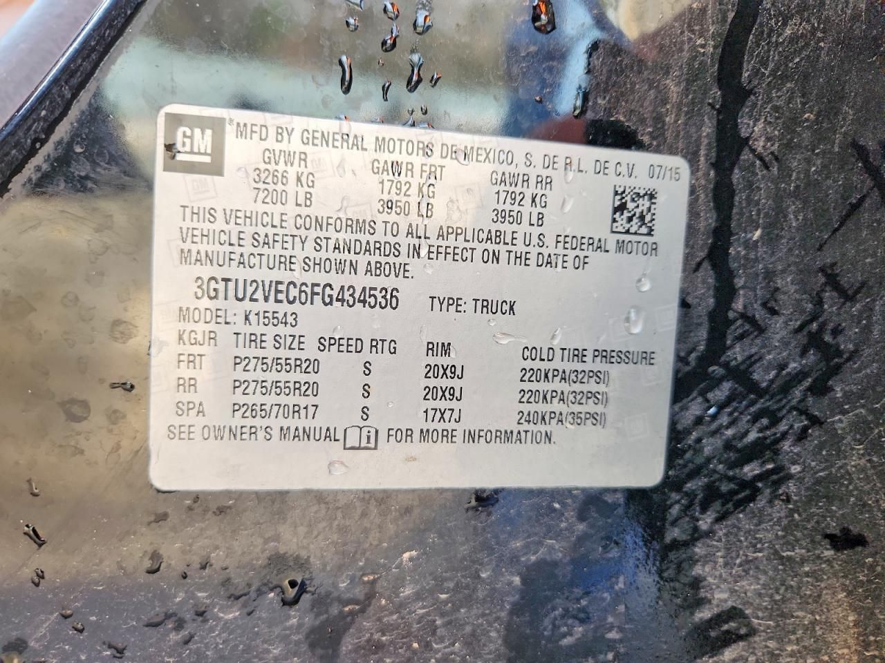 2015 GMC Sierra K1500 slt