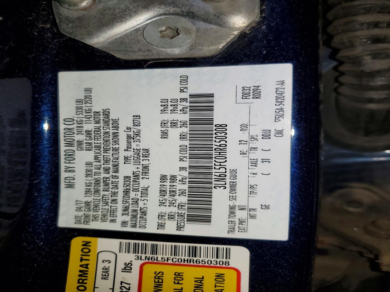 2017 Lincoln Mkz Reserve