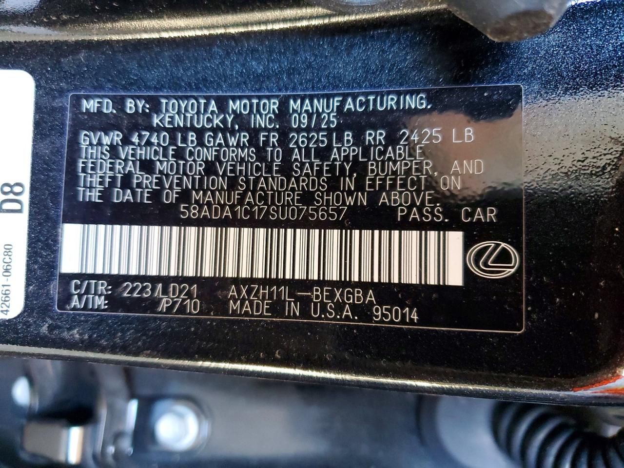 2025 Lexus Es 300h Base