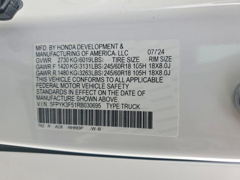 2024 Honda Ridgeline RTL