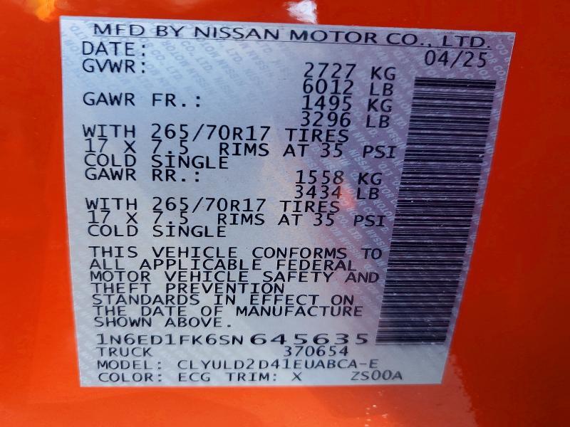 2025 Niss Frontier PRO-4X