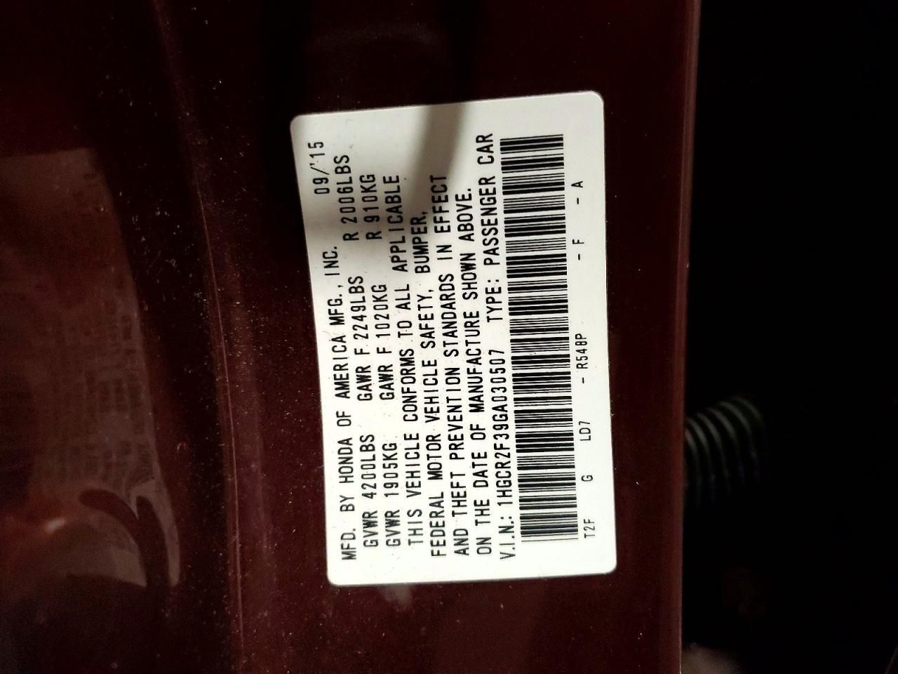 2016 Honda Accord lx