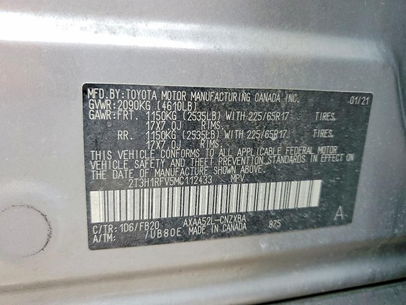 2021 Toyota Rav4 le