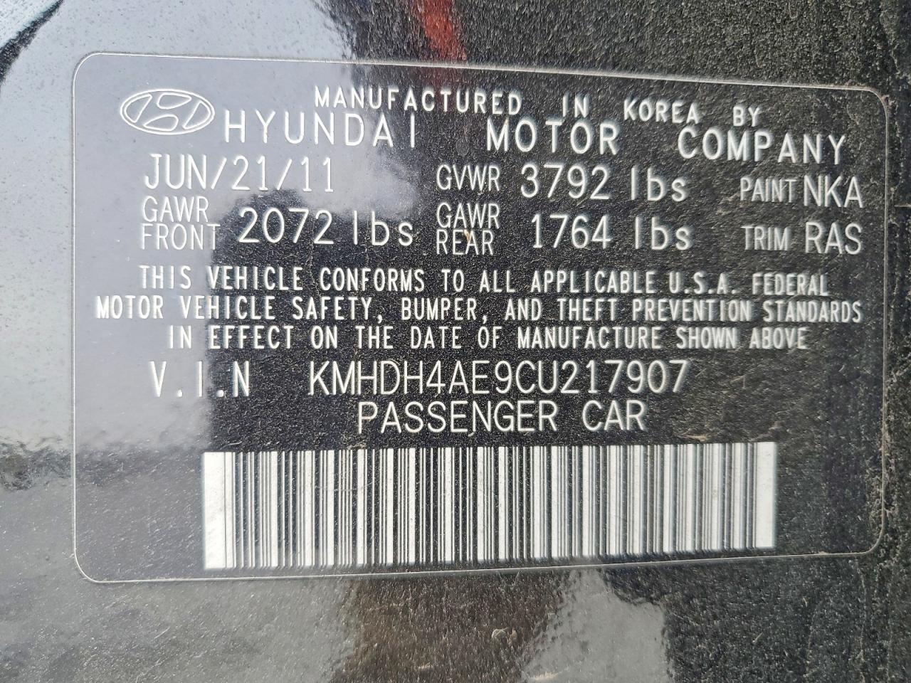 2012 Hyundai Elantra gls