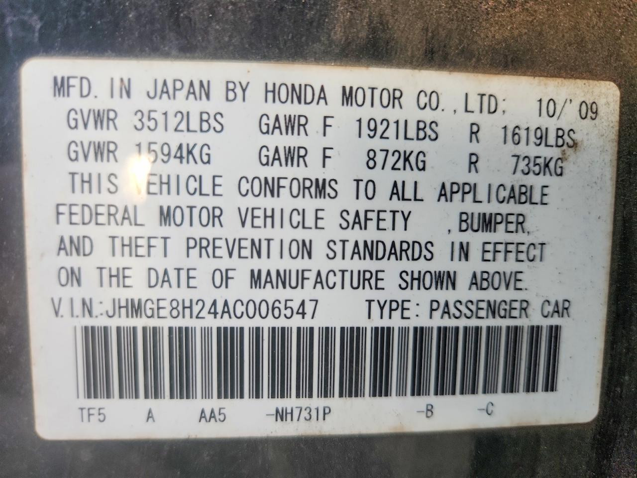 2010 Honda FIT