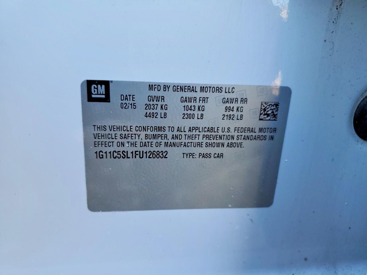 2015 Chevrolet Malibu 1LT