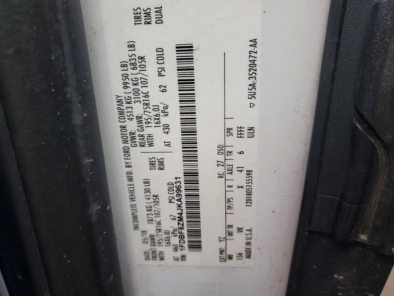 2018 Ford Transit T-350 HD