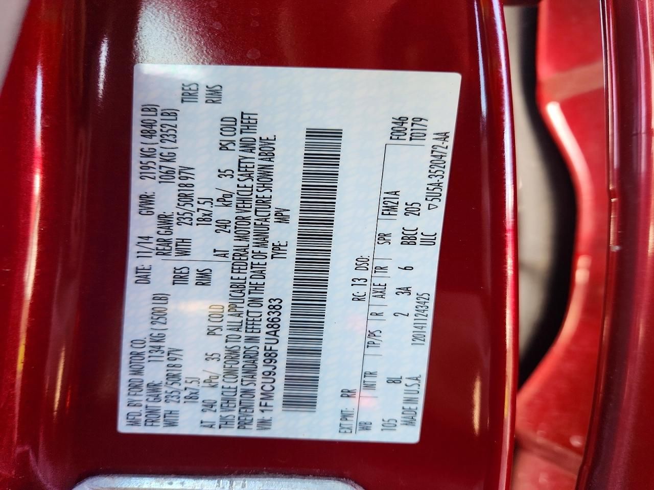 2015 Ford Escape Titanium