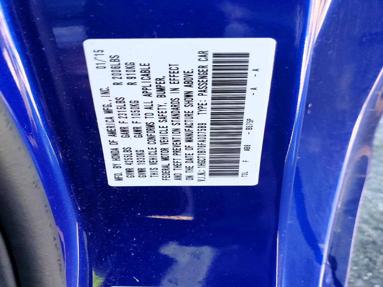 2015 Honda Accord ex