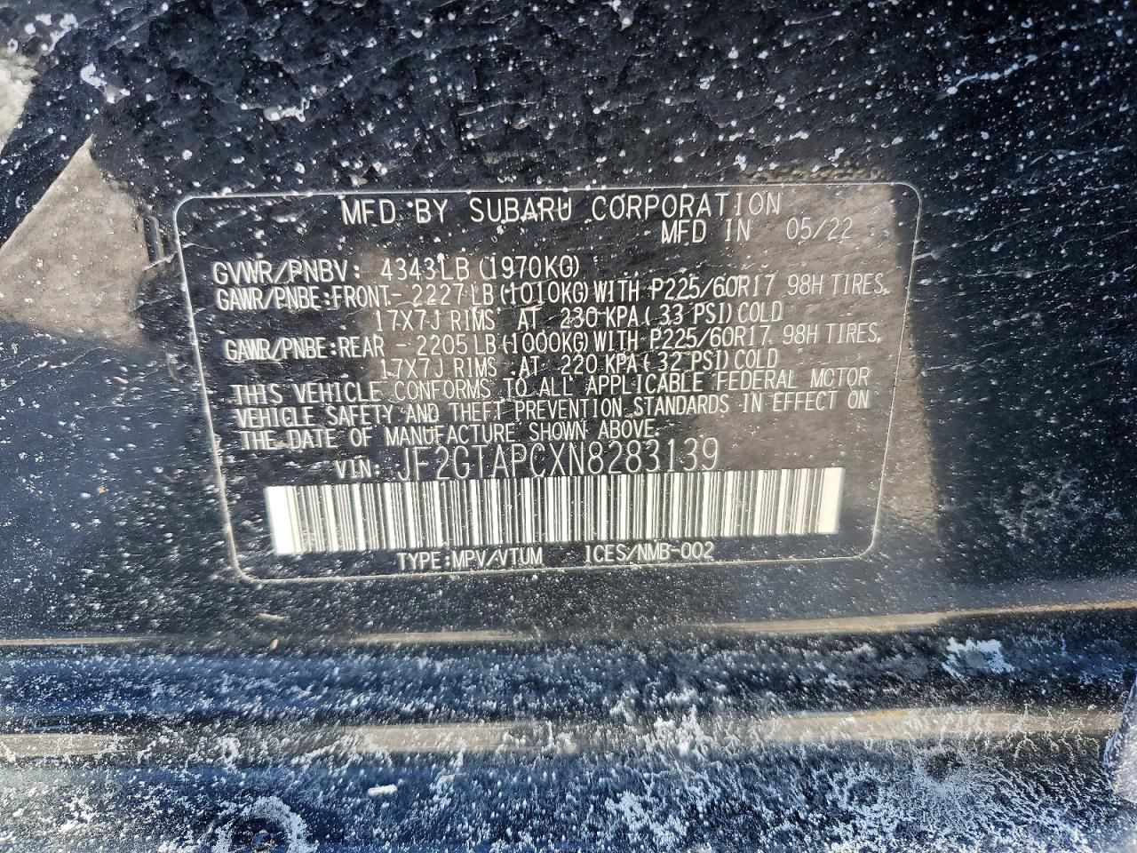 2022 Subaru Crosstrek Premium