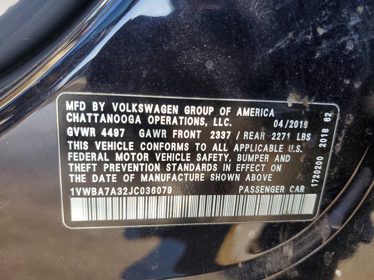 2018 Volkswagen Passat se