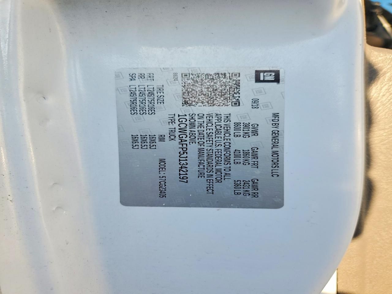 2018 Chevrolet Express G2500