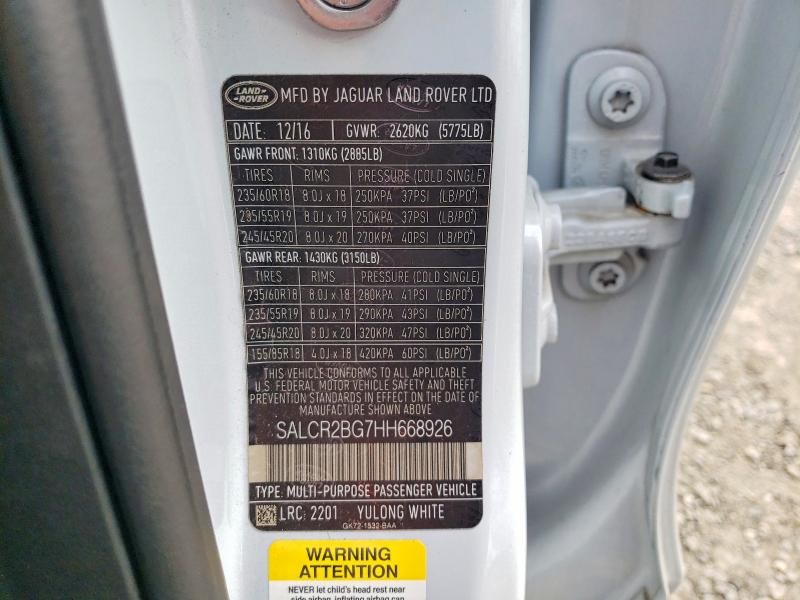 2017 Land Rover Discovery Sport hse