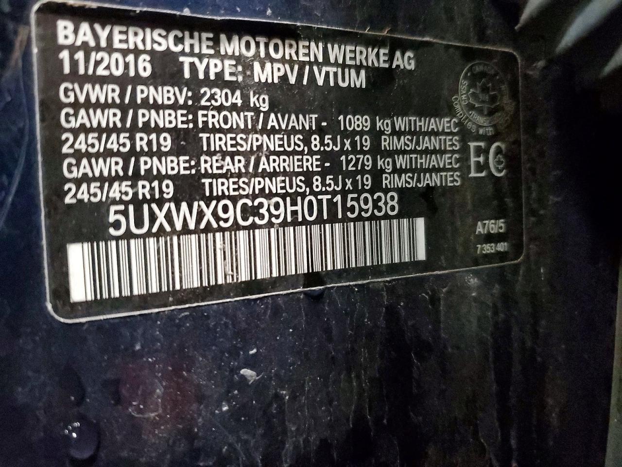 2017 BMW X3 Xdrive28i