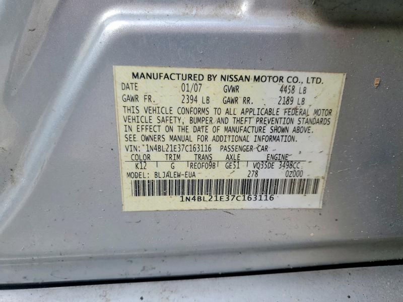 2007 Nissan Altima 3.5se