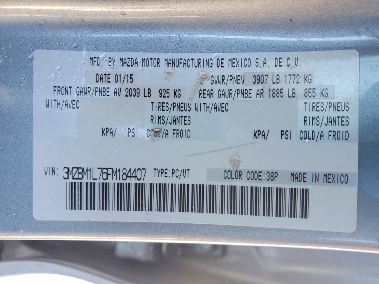 2015 Mazda 3 Touring