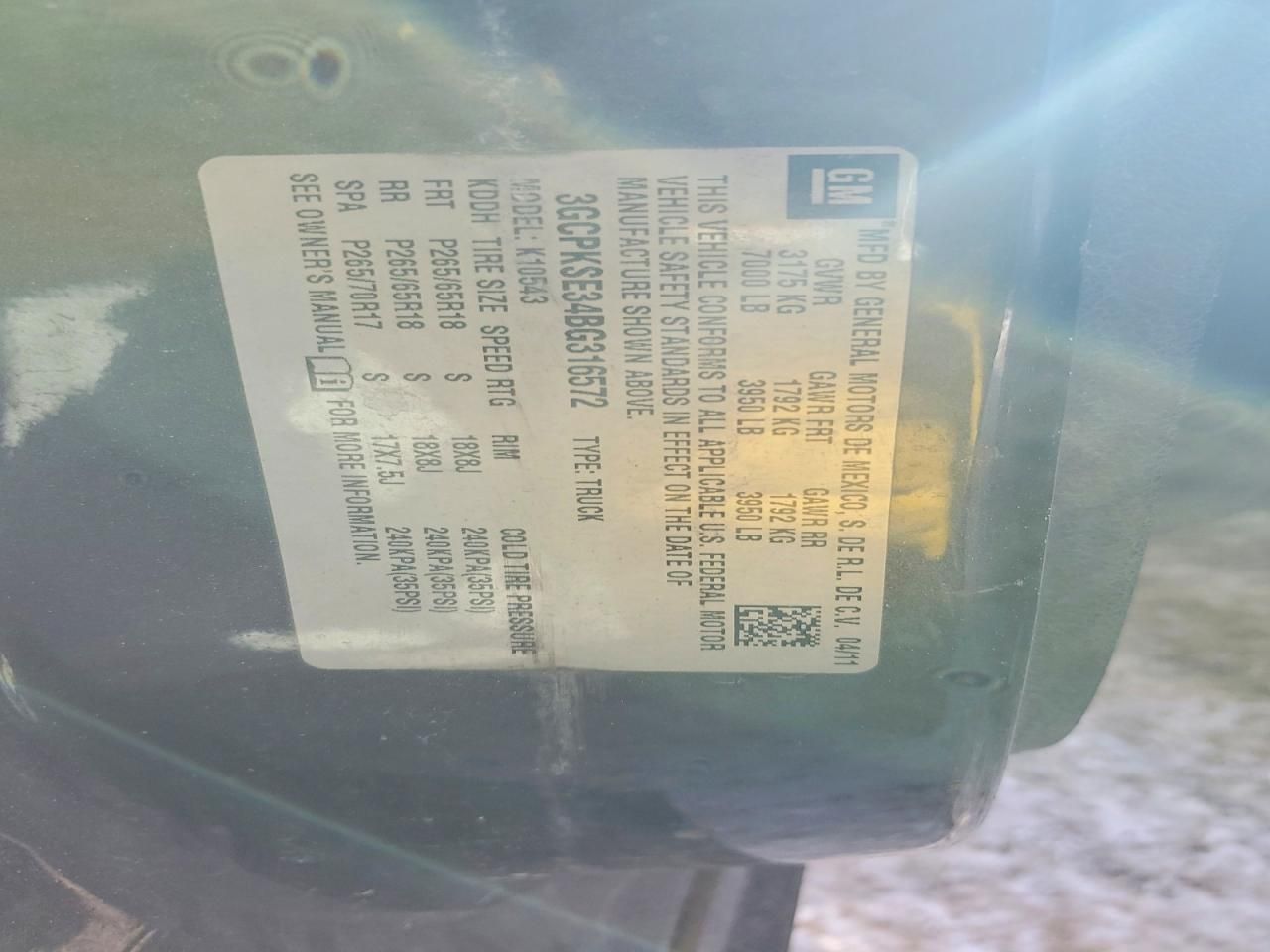 2011 Chevrolet Silverado K1500 lt