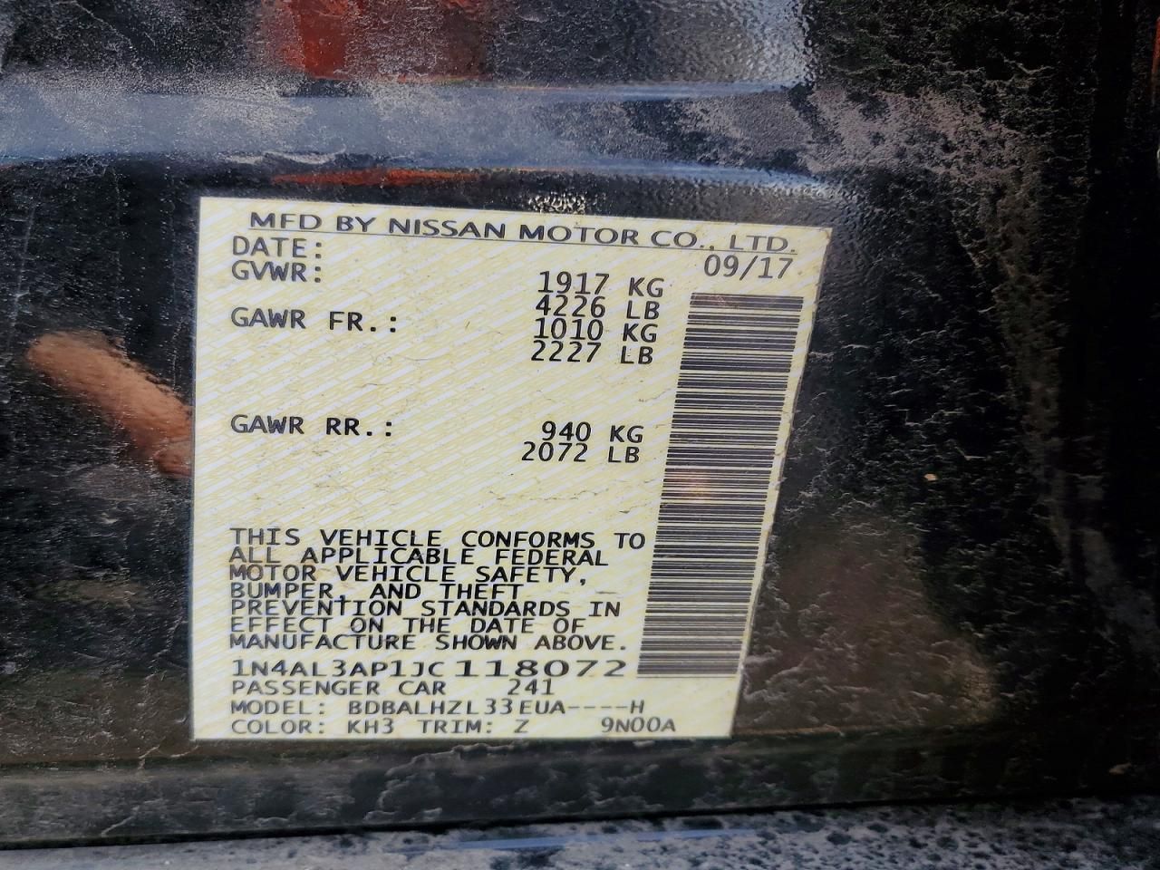 2018 Nissan Altima 2.5