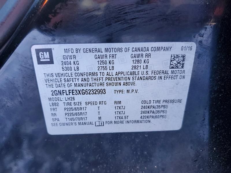 2016 Chevrolet Equinox lt