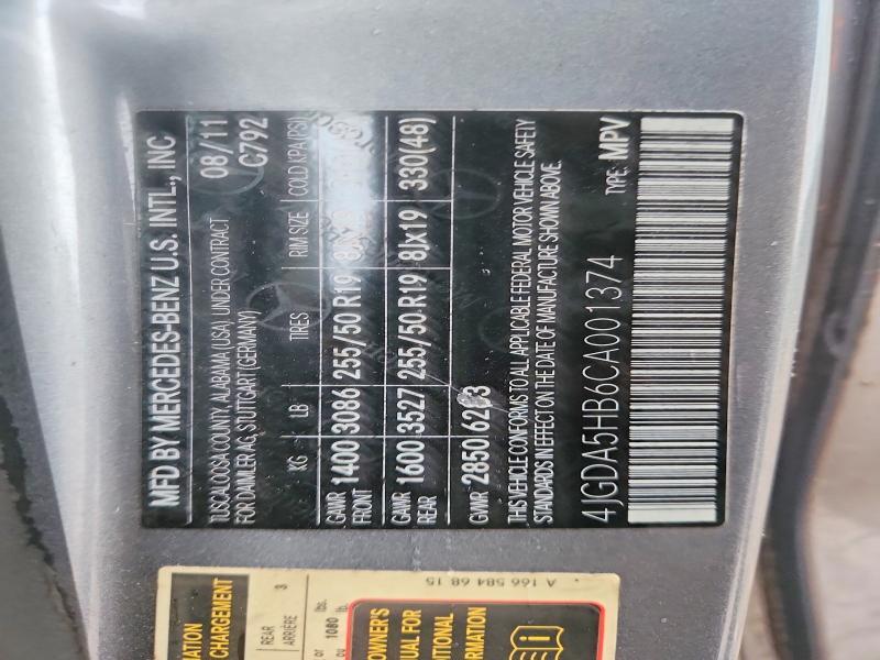 2012 Mercedes-Benz Ml 350 4matic