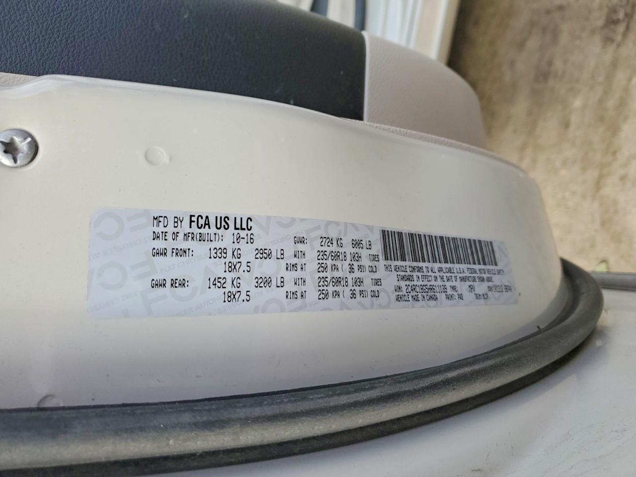 2017 Chrysler Pacifica Touring l