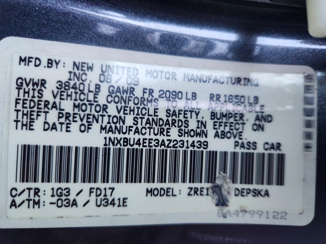 2010 Toyota Corolla Base