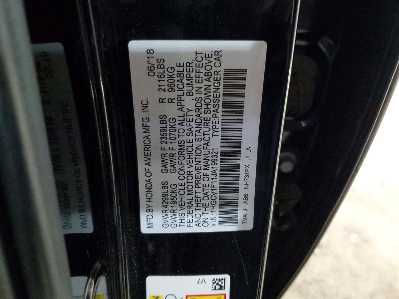 2018 Honda Accord lx