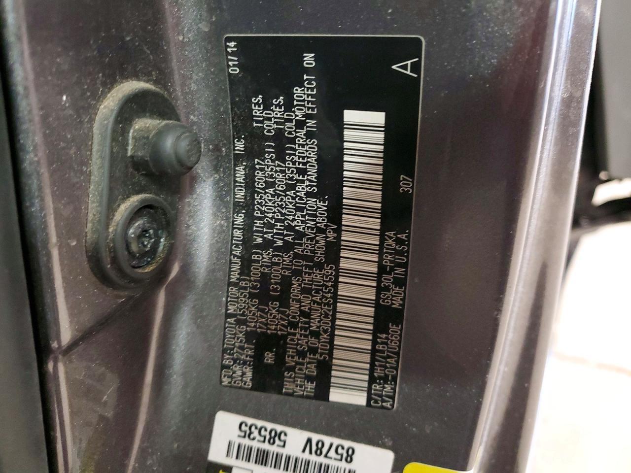 2014 Toyota Sienna xle