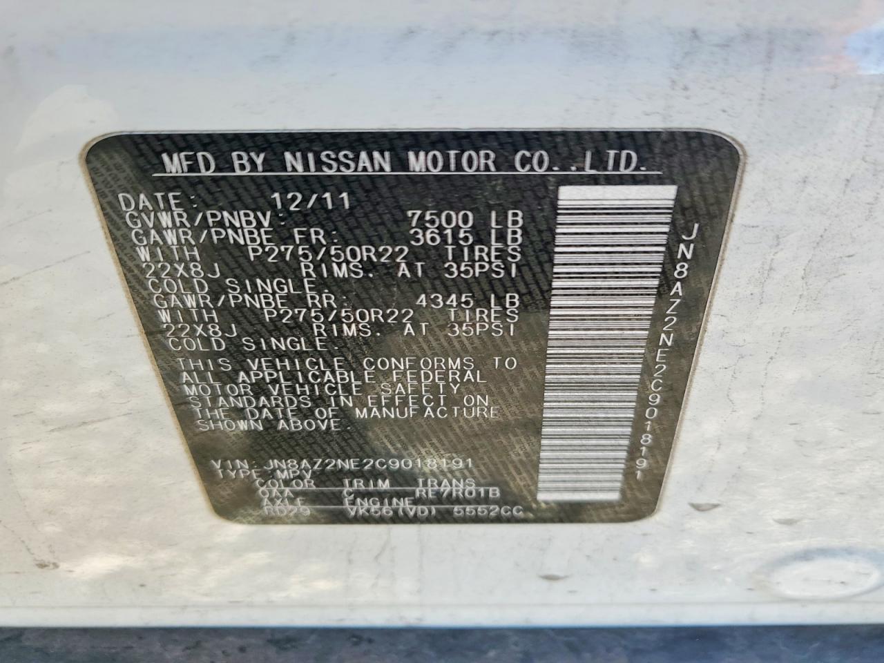 2012 Infiniti Qx56