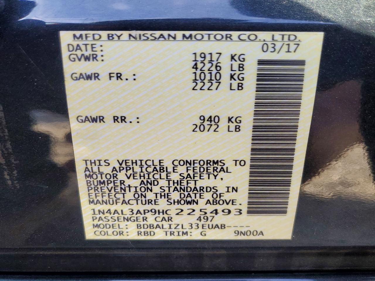 2017 Nissan Altima 2.5