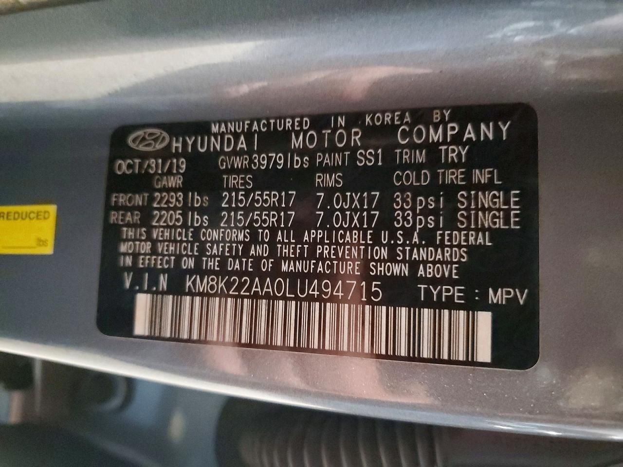 2020 Hyundai Kona sel