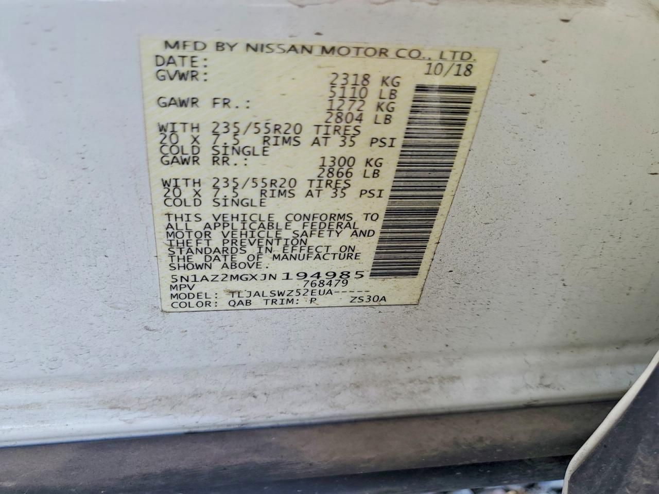 2018 Nissan Murano s