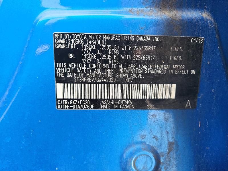 2016 Toyota Rav4 xle