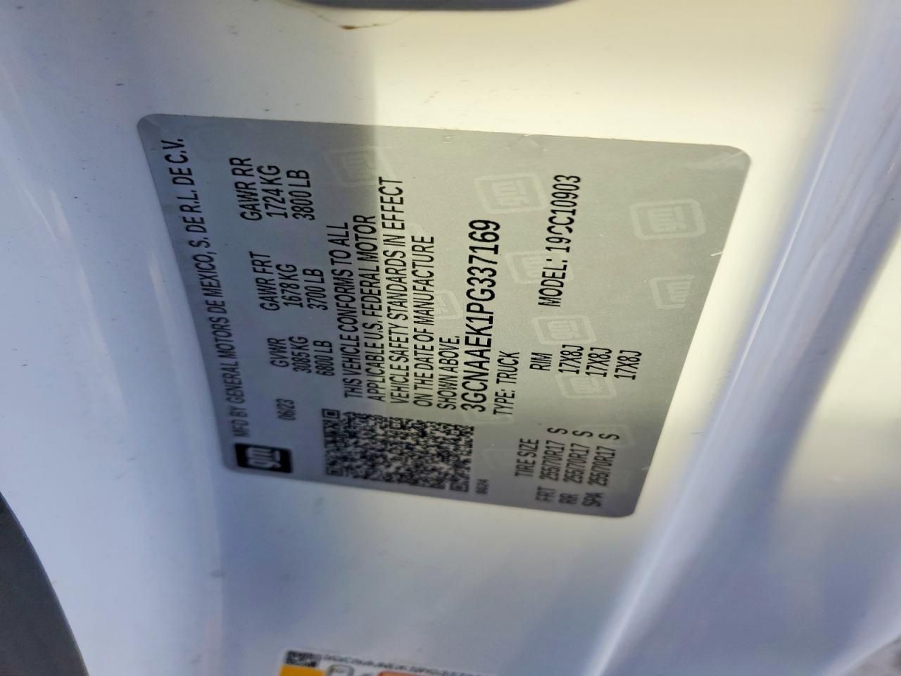 2023 Chevrolet Silverado 1500 2WD Long bed wt