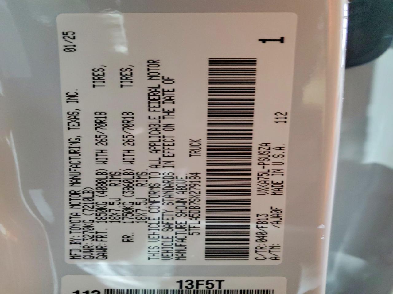 2025 Toyota Tundra SR5