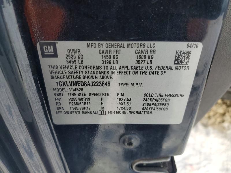 2010 GMC Acadia Slt-1