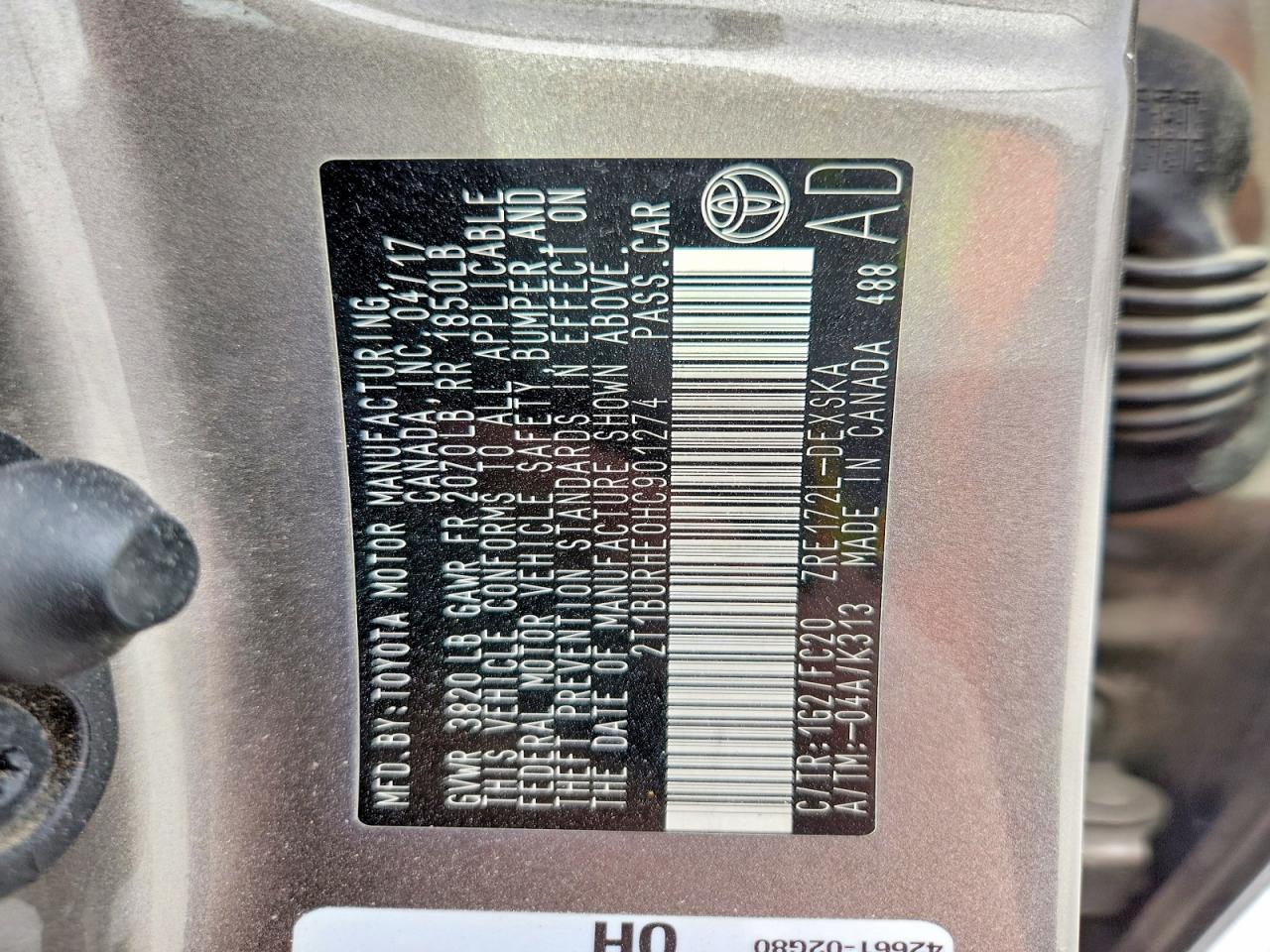 2017 Toyota Corolla l