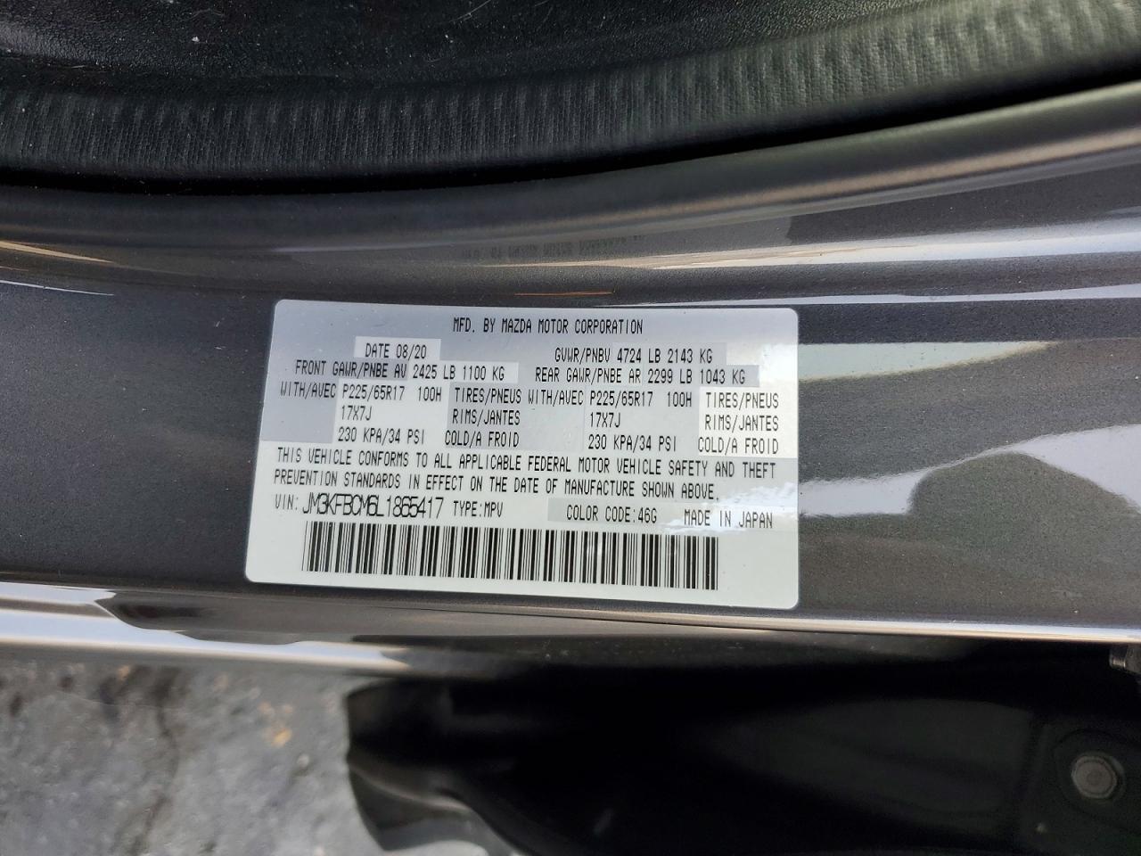 2020 Mazda Cx-5 Touring